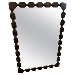 Striking Celerie Kemble Large Rectangular Carved Wood Wall Mirror