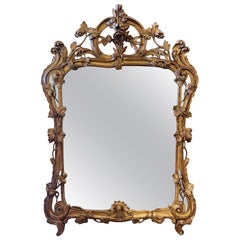 18th Century Italian Carved and Giltwood Mirror