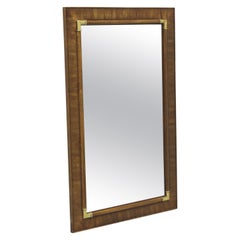 DREXEL Accolade Campaign Style Brass Accents Wall Mirror