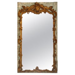 Louis XV Painted & Parcel-Gilt Mirror