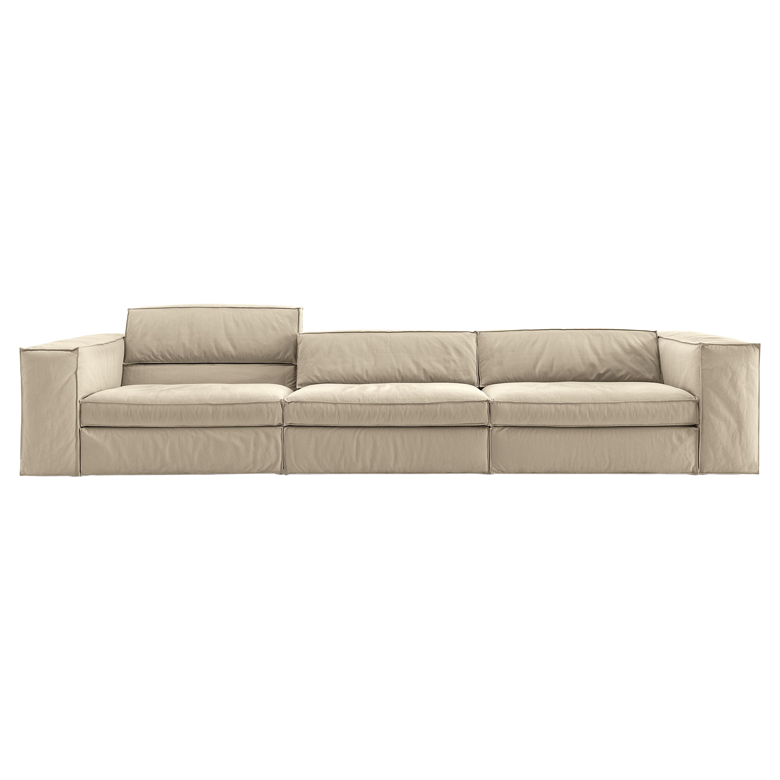 Up Small Modular Sofa in AT192 Beige Upholstery by Giuseppe Viganò For Sale