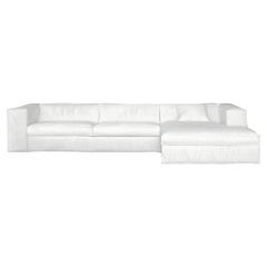 Canapé modulaire Up de taille moyenne en tissu blanc Kami de Giuseppe Vigan
