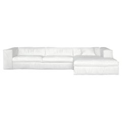 Up Extra großes modulares Sofa in Kaminweiß mit Polsterung von Giuseppe Vigan