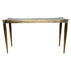 Brass Mid Century Style Console Table