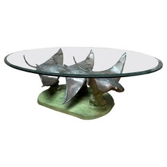 Large French Bronze "Sting Ray" Coffee Table