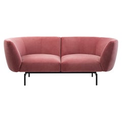 Rendez-Vous Sofa mit zusätzlicher A8-Polsterung aus schwarzem Metall, Sergio Bicego