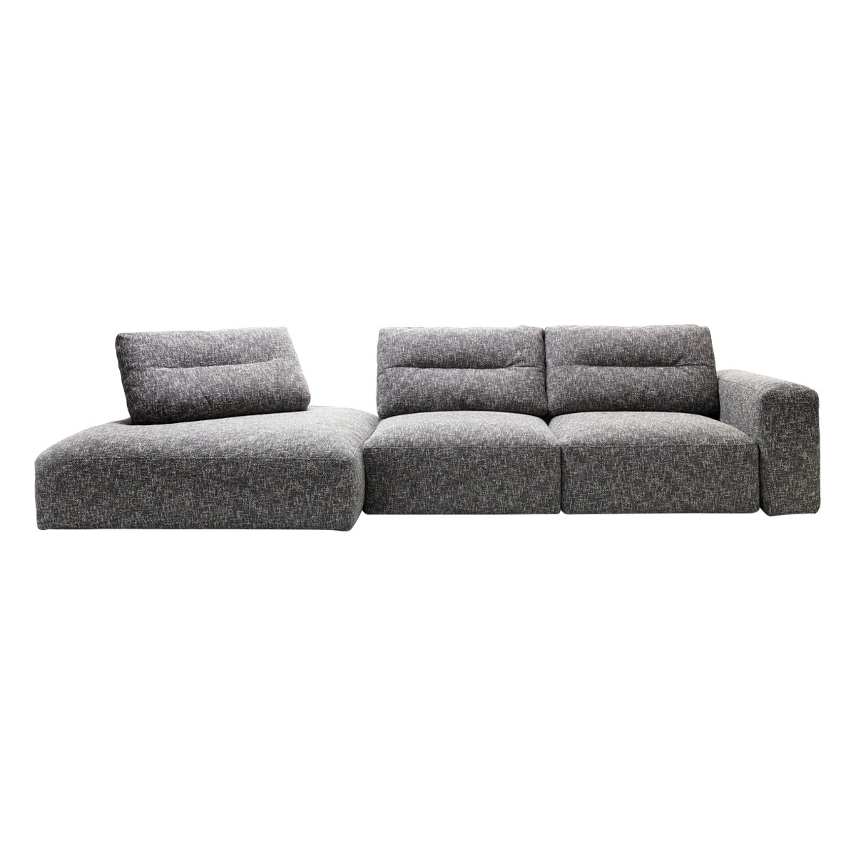 My Taos Sectional Sofa in Grey Seventy Upholstery with Wheels by Sergio Bicego For Sale