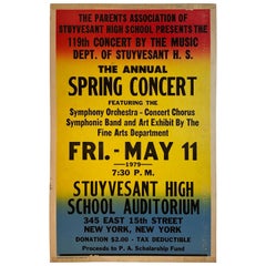 1979 New York City Stuyvesant High School Spring Concert Poster