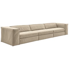 Sofá de 3 plazas Up Medium en tapicería AT192 Beige by Giuseppe Viganò