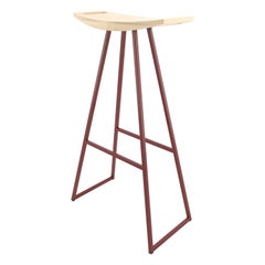 Roberts Bar Stool Maple Blood Red