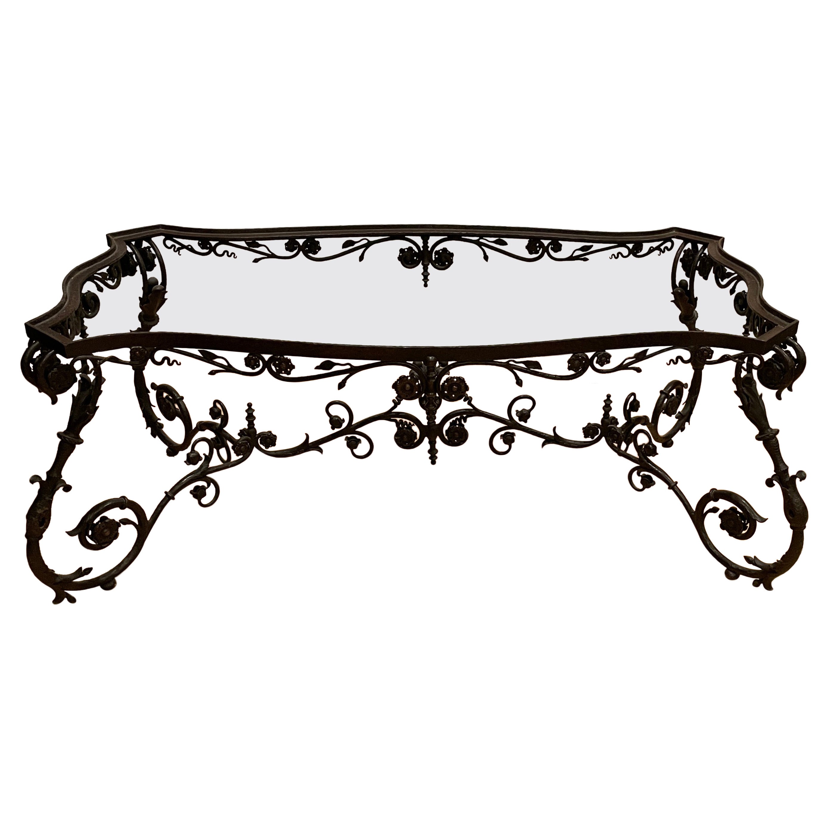Hand Wrought Iron Low Table For Sale