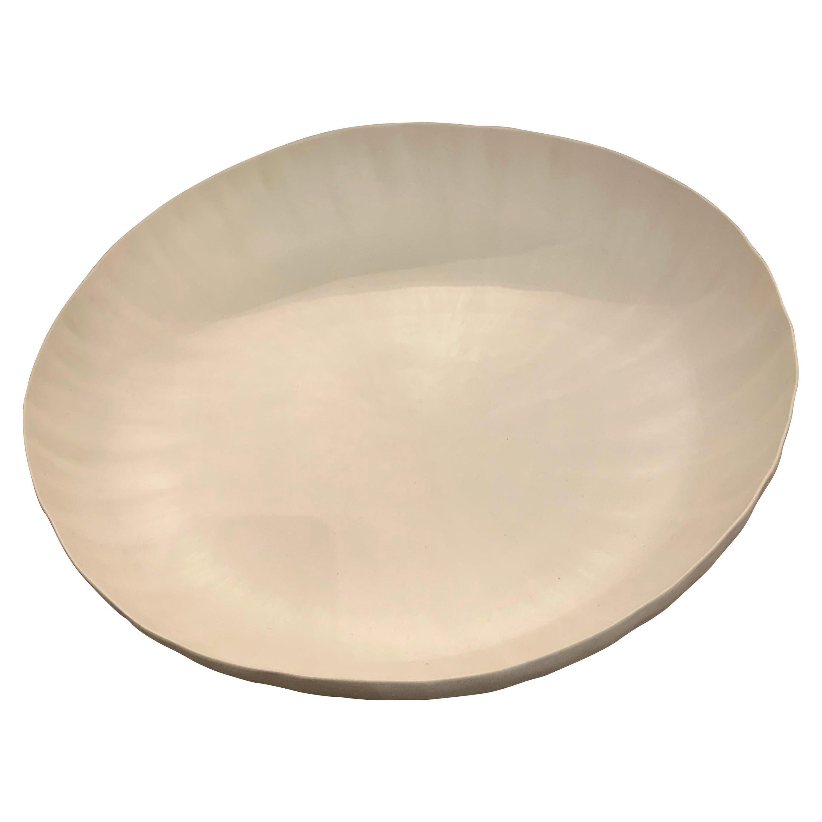 White Handmade Fine Ceramic Bowl, Italy, Contemporary