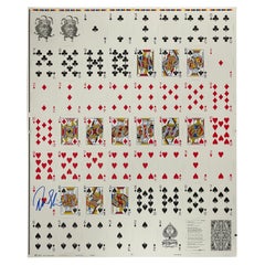 Uncut Sheet of "Split Spades" Playing Cards by Magician, David Blaine