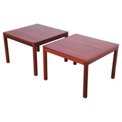 Henning Kjaernulf Danish Modern Rosewood Side Tables, Pair