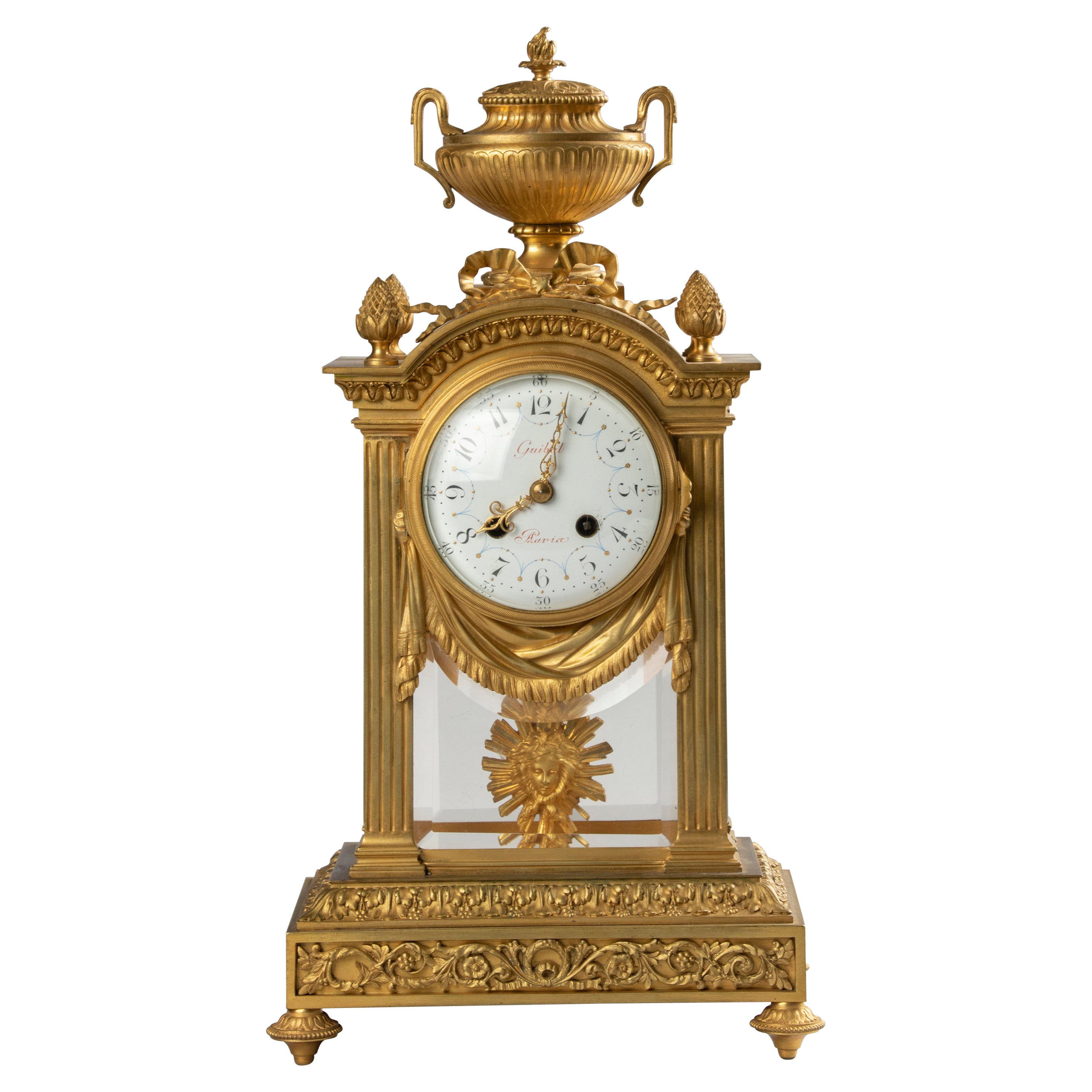 19th Century Louis XVI Style Bronze Ormolu Mantel Clock