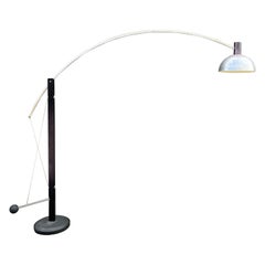 Lampe L' Arc moderne du milieu du siècle dernier, par Robert Sonneman, hauteur réglable rotative