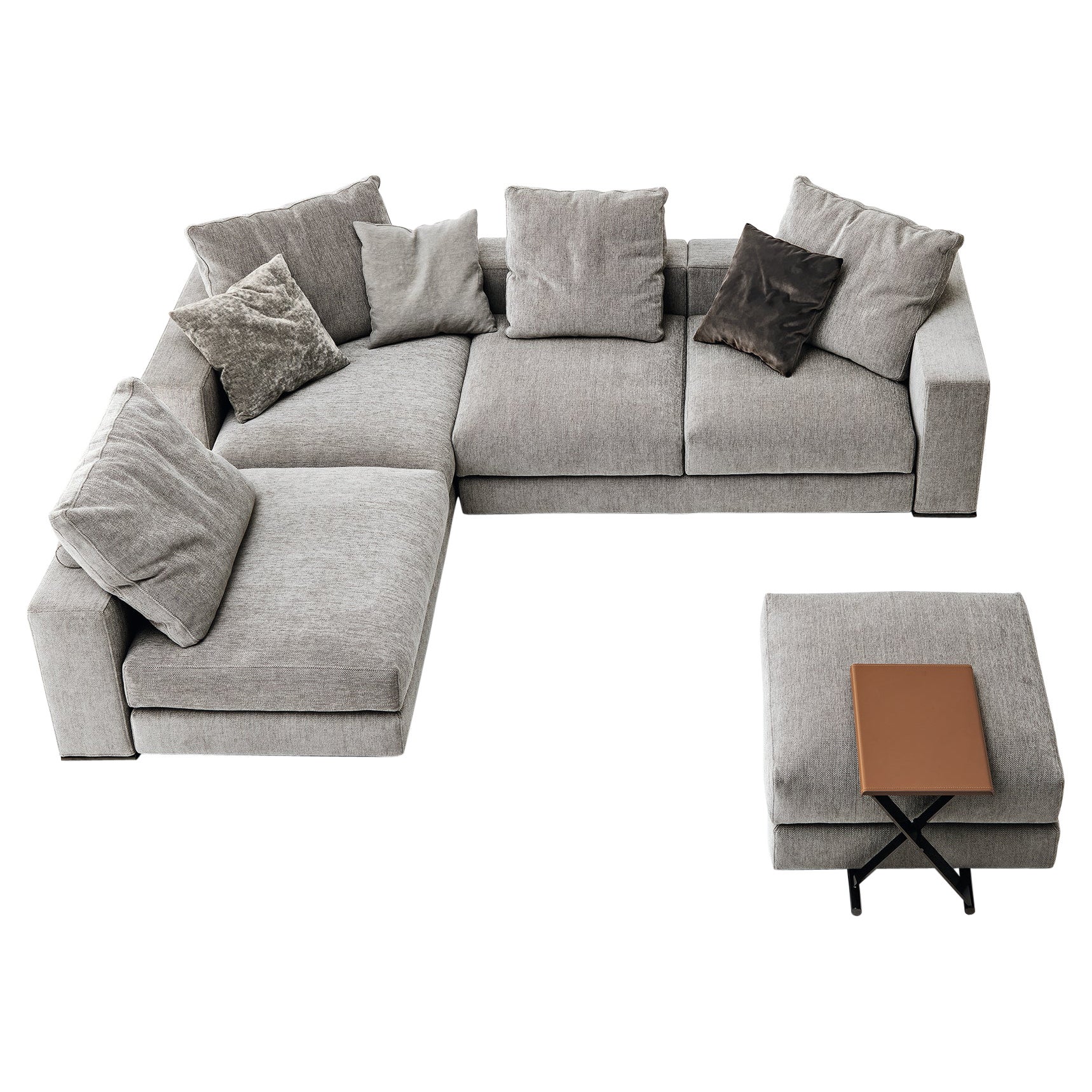 Ananta Class 15 Medium Sectional Sofa in Lusso Upholstery by Sergio Bicego For Sale