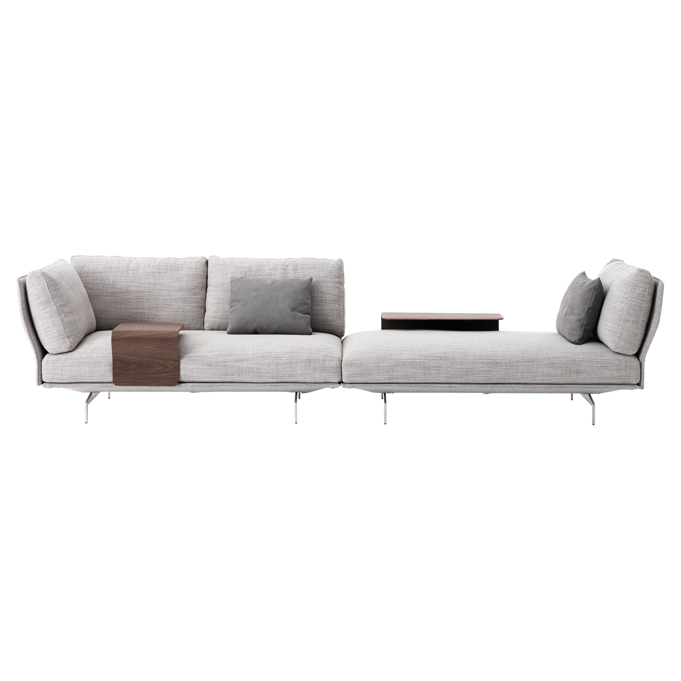 Avant-Après Small Sofa in Vip A3 Upholstery with Metal Grey by Sergio Bicego For Sale