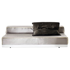 Canapé-lit Bed & Breakfast en tissu d'ameublement Lario Light Grey par Giuseppe Viganò