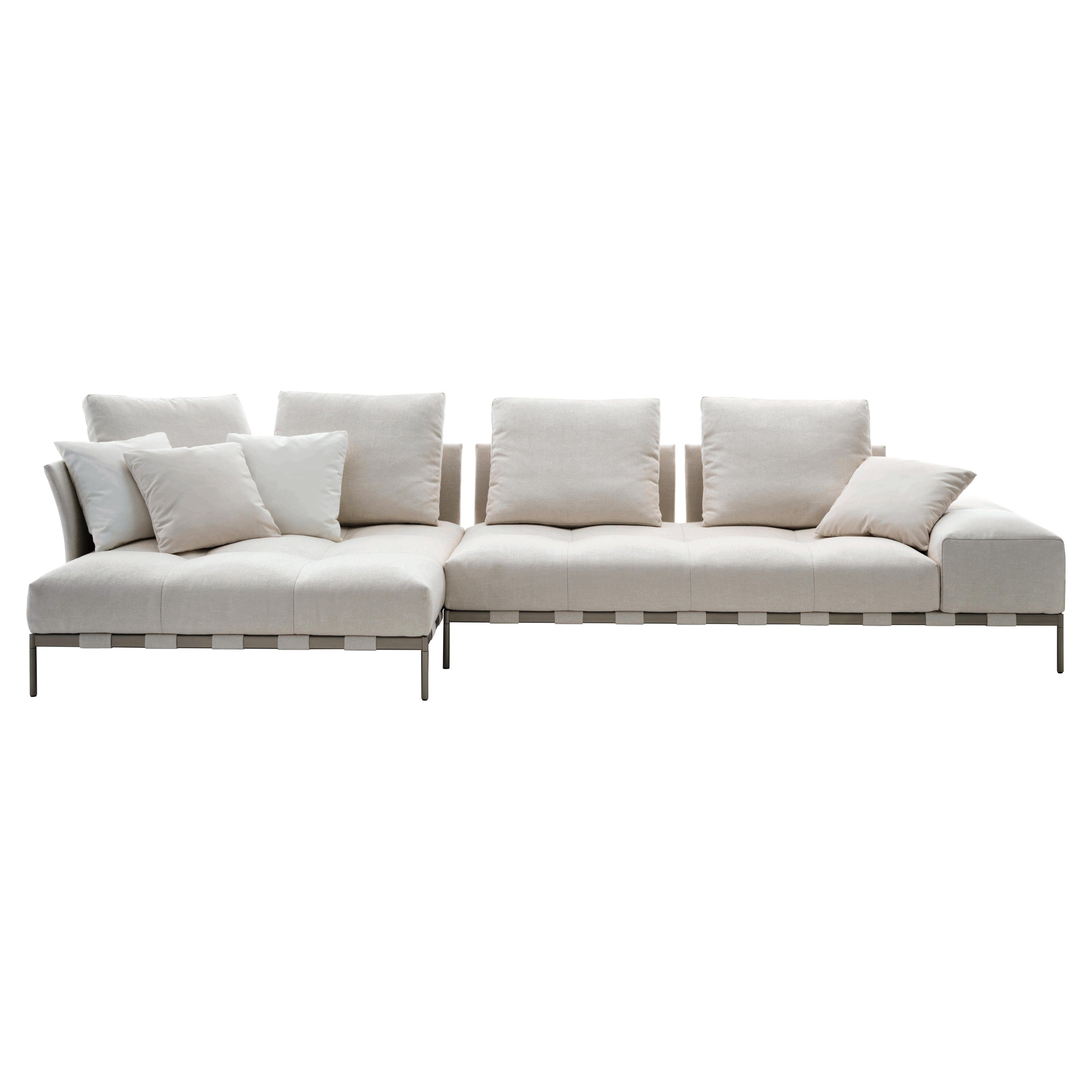 Pixel Light Indoor Sectional Sofa in Extra Upholstery by Sergio Bicego For Sale