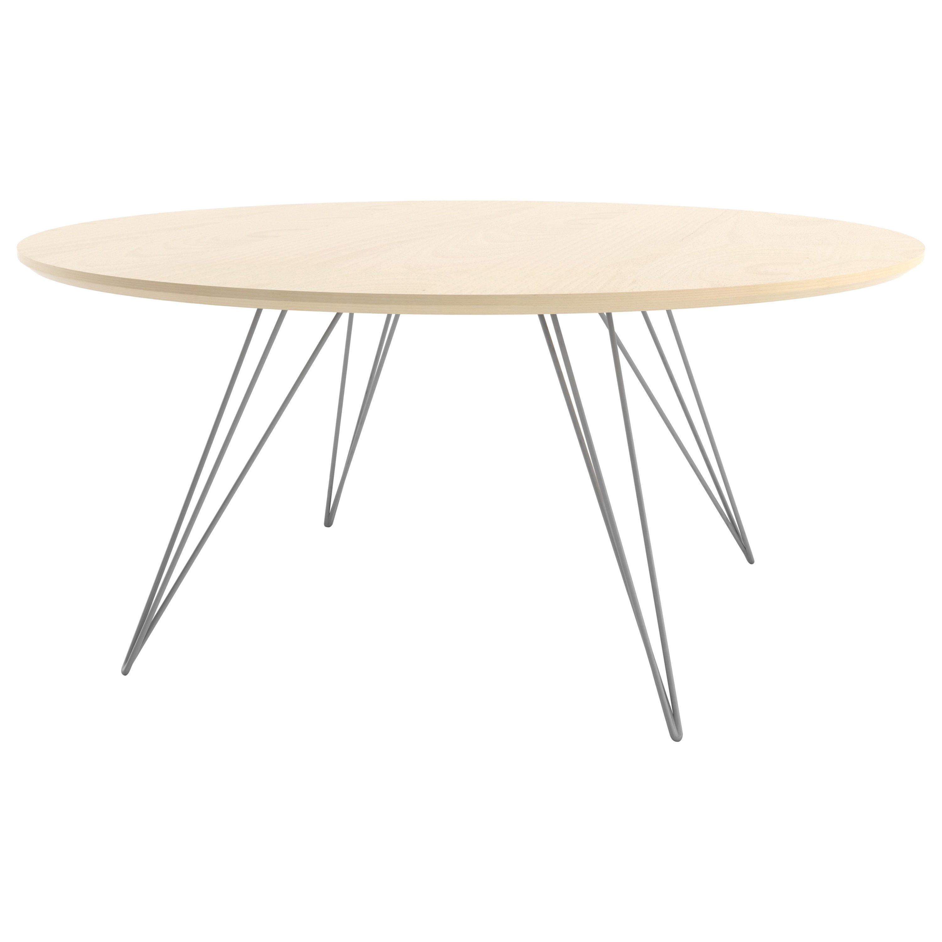 Williams Hairpin Coffee Table Oval Maple Grey For Sale