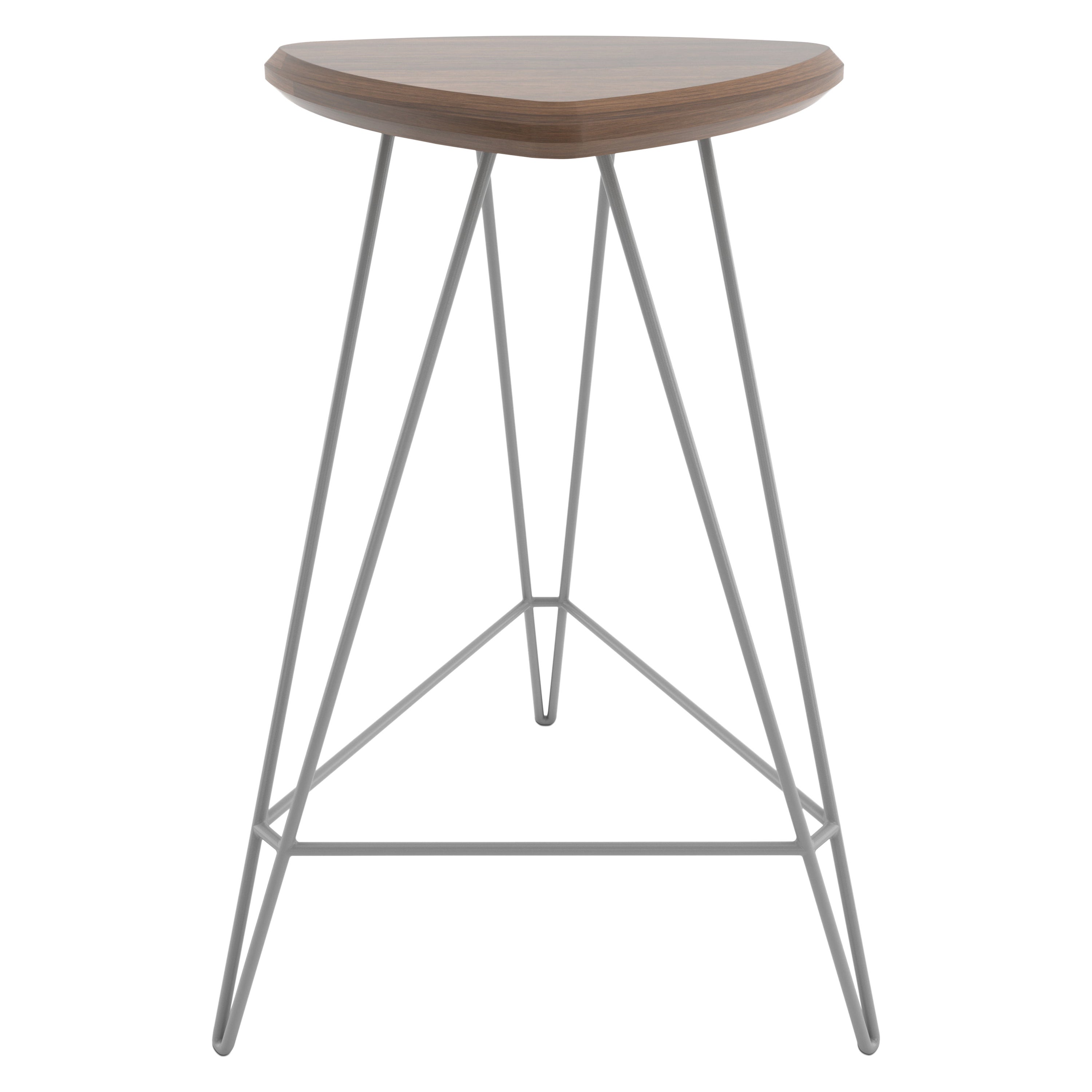 Taburete de mostrador con horquilla Madison Nogal Gris