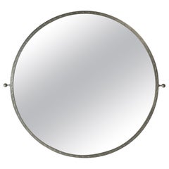 Swedish Functionalist Pewter Wall Mirror, 1930s