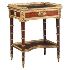 Fine Louis XVI Style Mahogany Side Table After the Model by Riesener