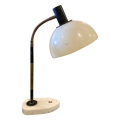 1950s Mid-Century Modern Marble and Plexiglass Italian Table Lamp by Stilux