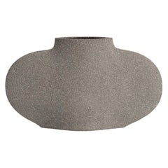 21st Century Ailes N°2 Vase in Grey Ceramic, Hand-Crafted in France