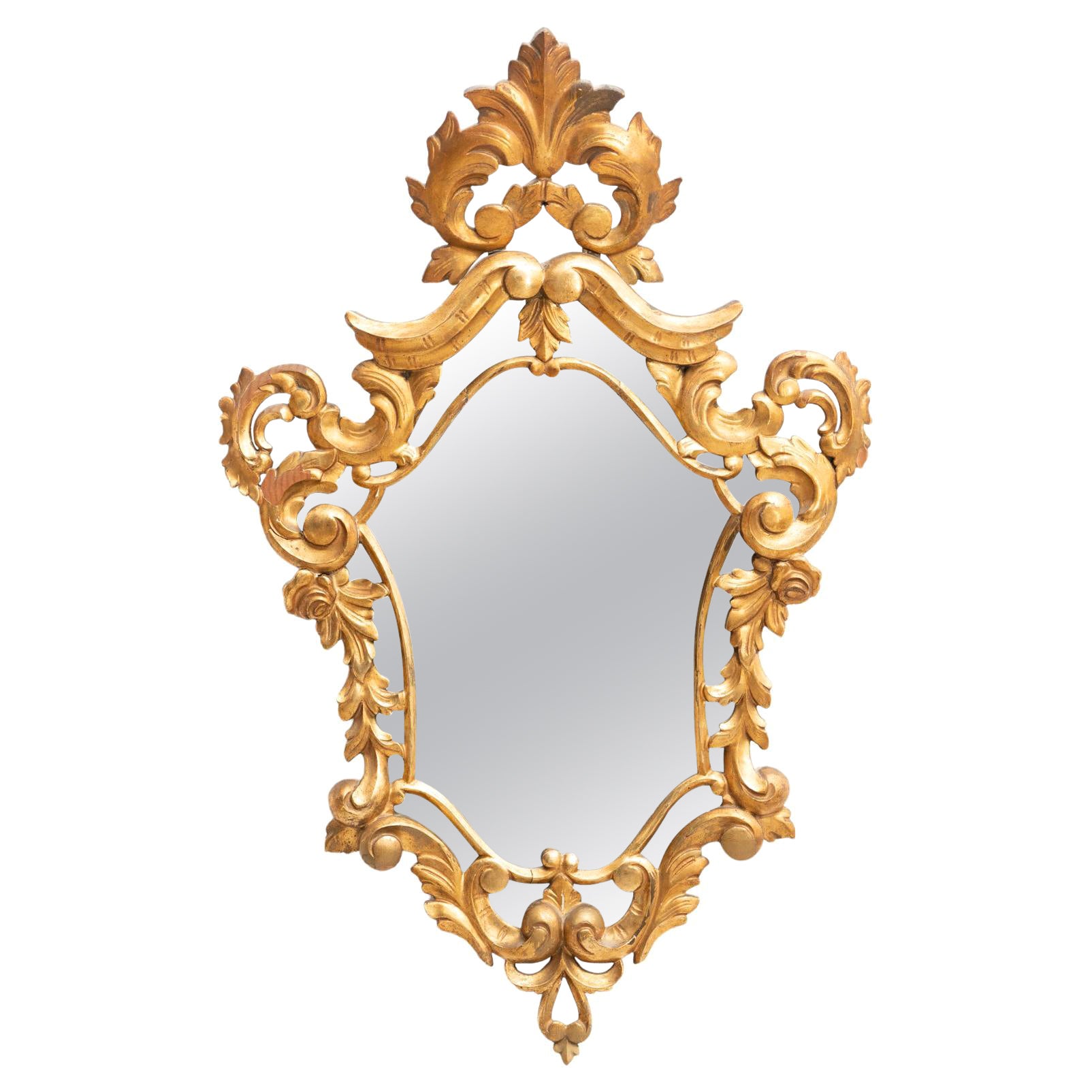 19th Century Antique Gold Cornucopia Mirror