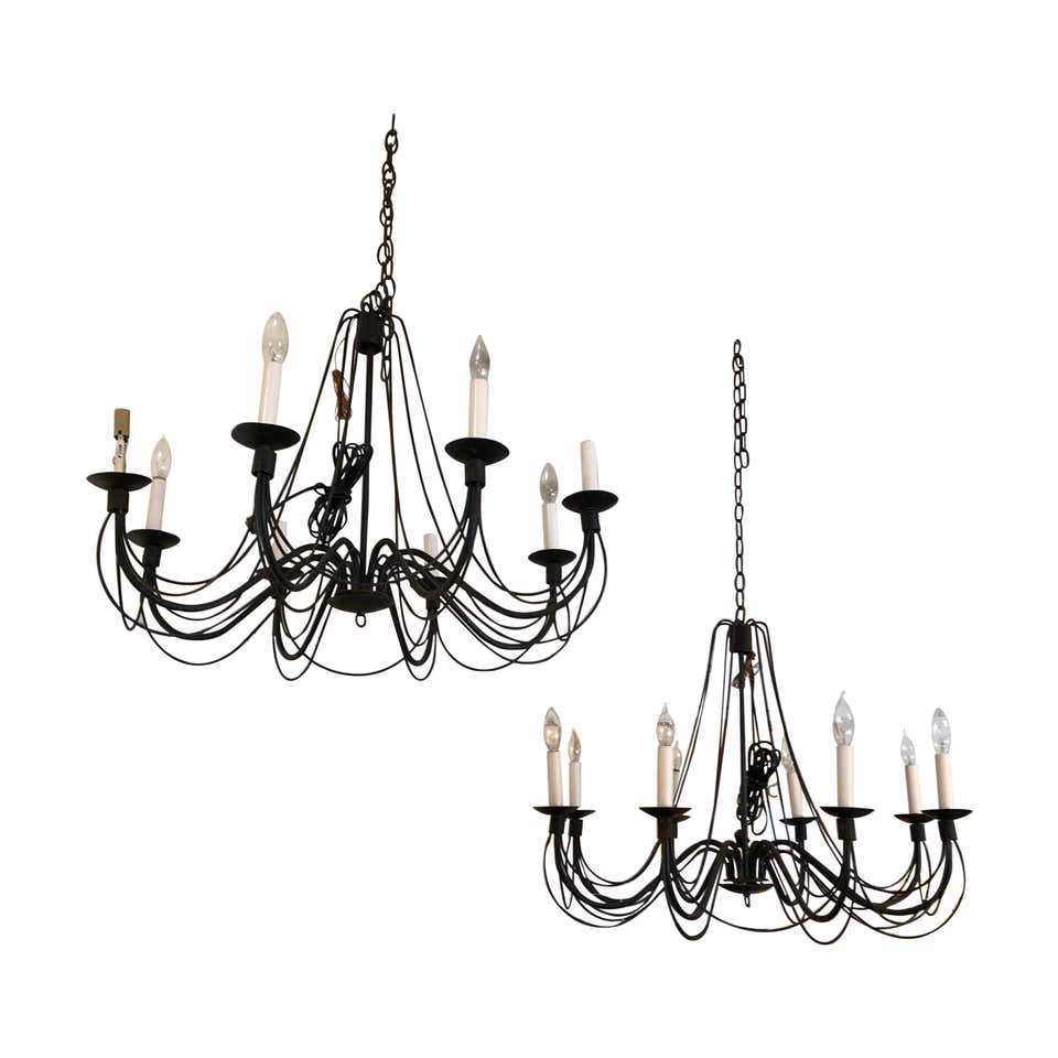 Pair of Nantucket Old World Iron Sailing Ship Chandeliers at 1stDibs ...