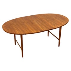 Midcentury Modern Paul McCobb Walnut Oval Dining Table, Components Line