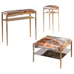 Sculptural Console Nebula Onyx Bronze by Gianluca Pacchioni