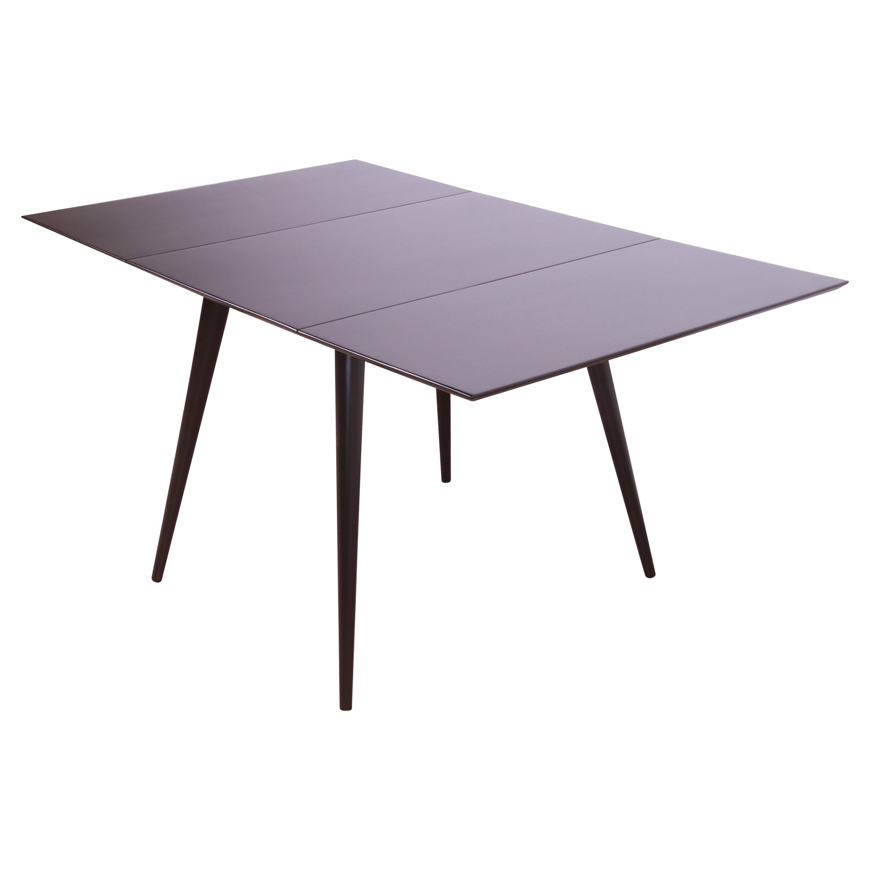 Paul McCobb Planner Group Black Lacquered Drop Leaf Dining Table,  Refinished For Sale at 1stDibs