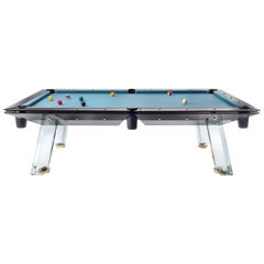 Filotto Gold Smoked Glass Player Pool Table by Impatia