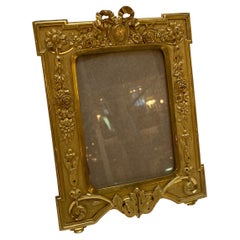 Antique French Gilt Bronze Beautifully Cast Picture Frame Signed and Dated 1895