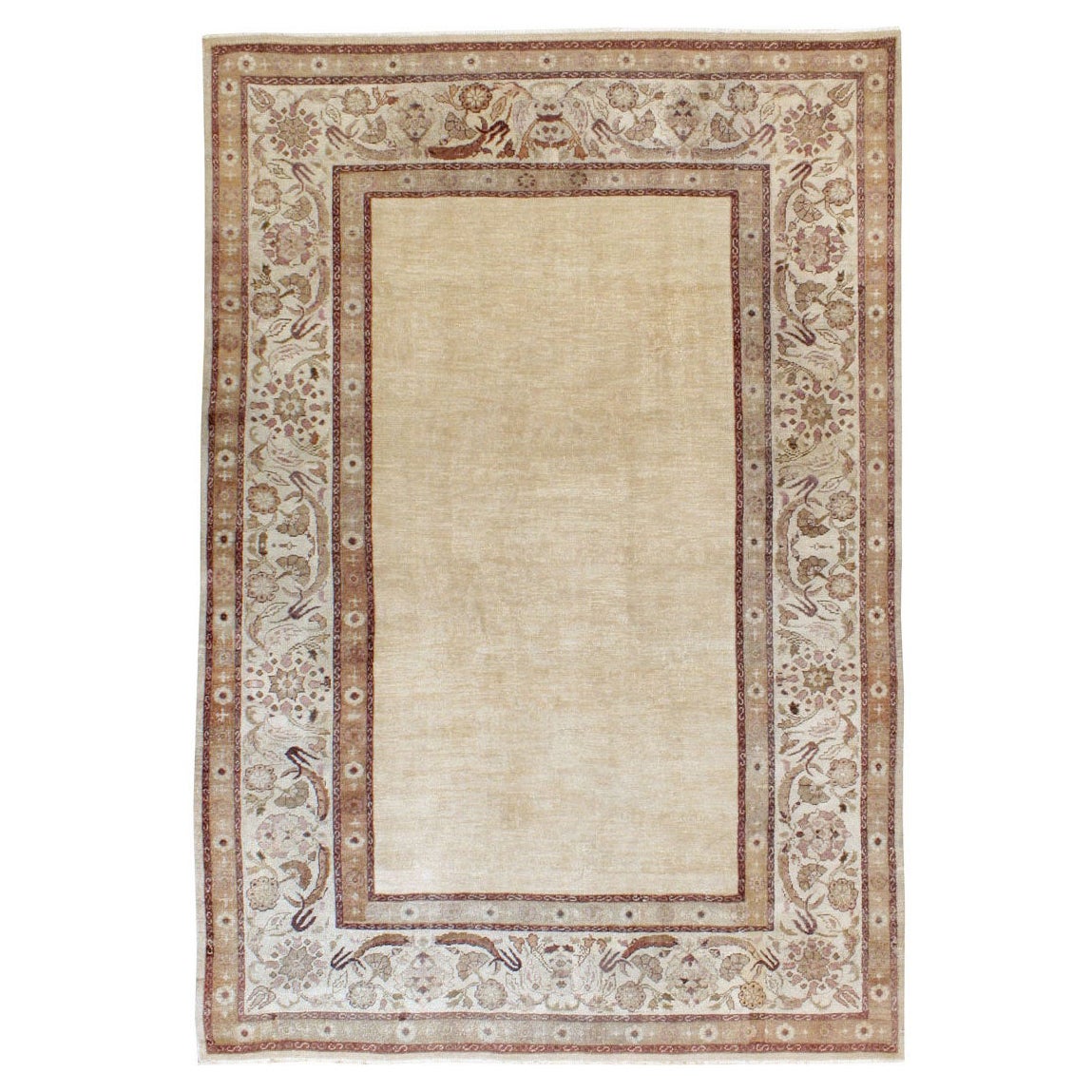 Early 20th Century Handmade Indian Agra Small Room Size Carpet