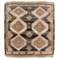 Mid-20th Century Handmade Turkish Anatolian Square Room Size Carpet