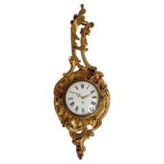 Large 19th Century Giltwood French Louis XV Cartel Clock