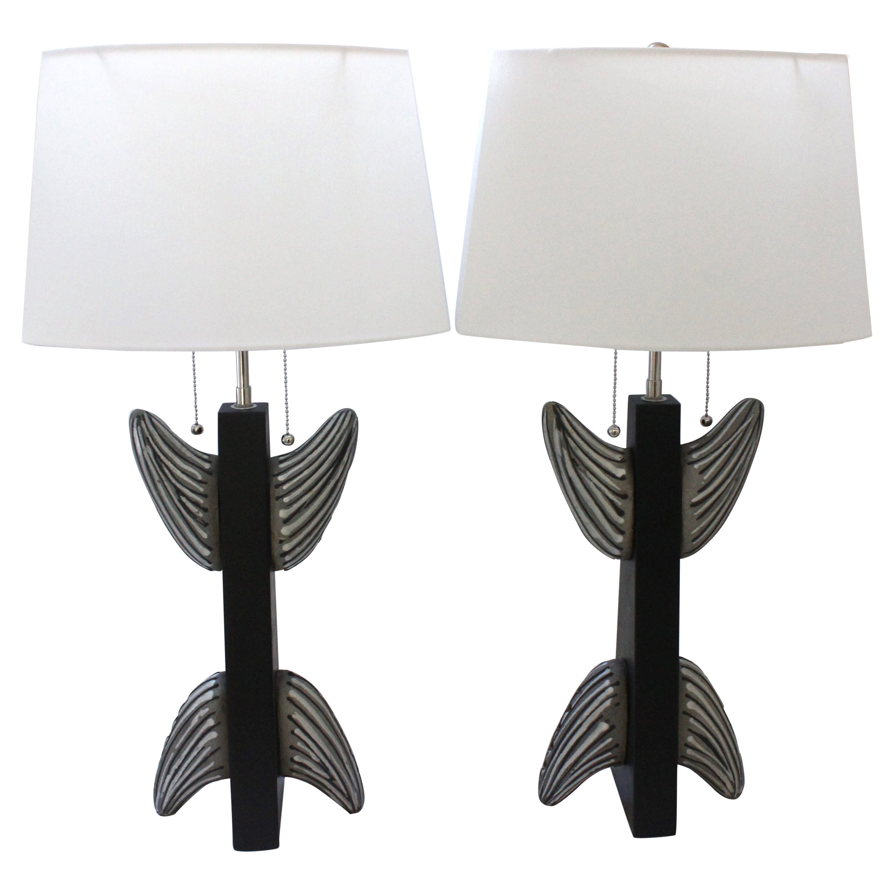 Pair of French Mid Century Table Lamps For Sale