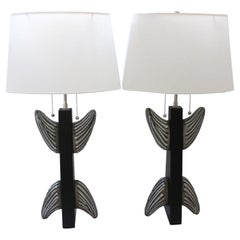 Vintage Pair of French Mid Century Table Lamps