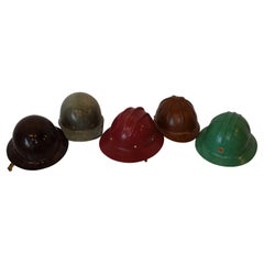 Mid-Century Industrial Fiberglass Helmet / Hard Hat Collection