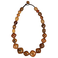 20th Century African "Pillow Amber" 'Phenolic Resin' Necklace