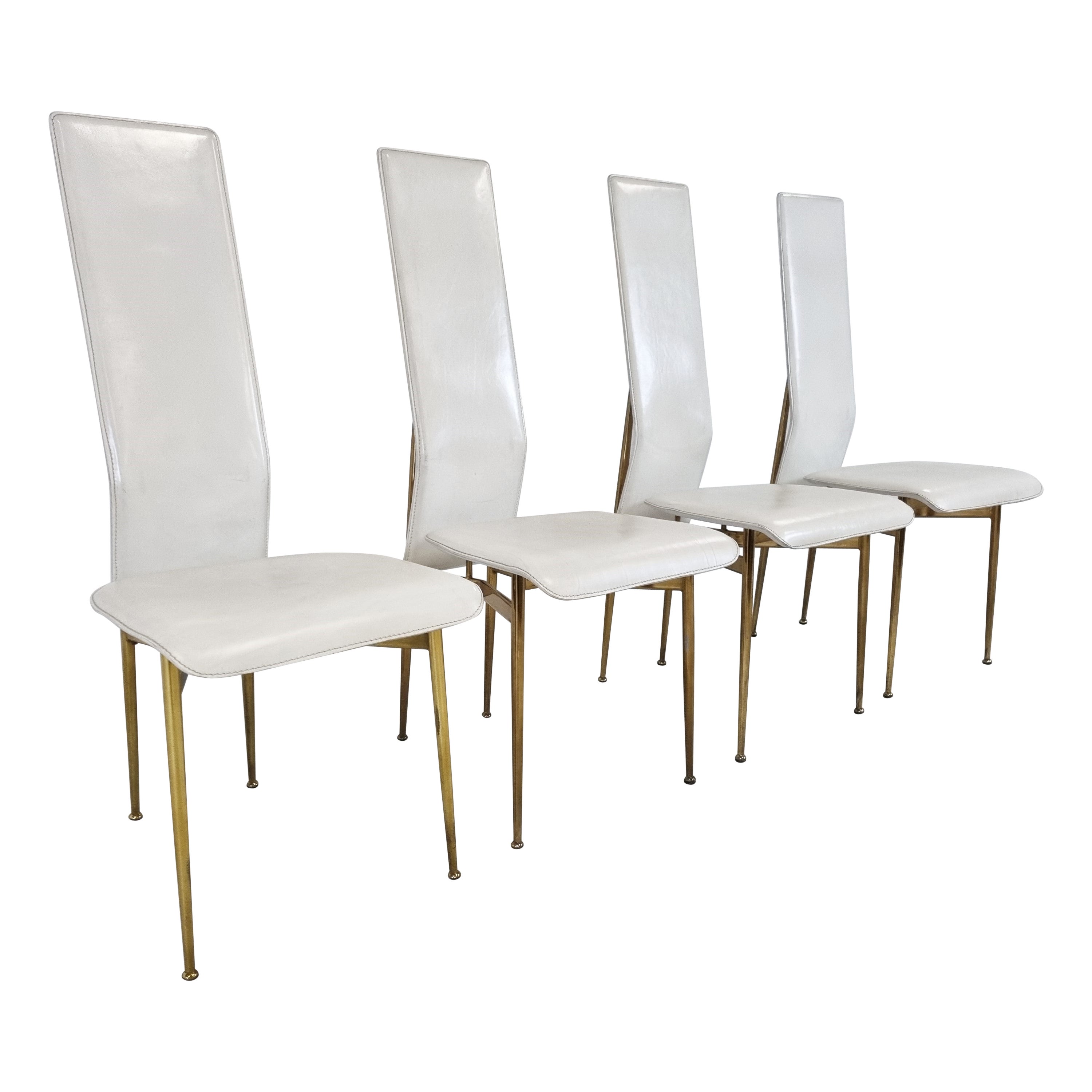 Vintage S44 Dining Chairs by Giancarlo Vegni for Fasem, Set of 4, 1980s