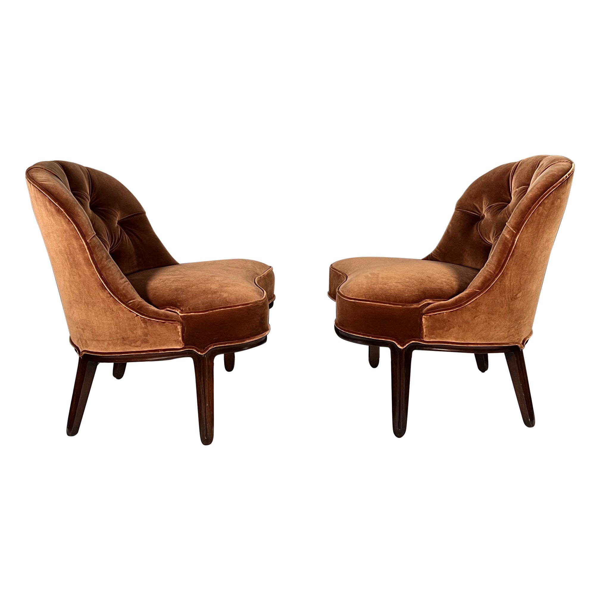 Slipper Chairs by Edward Wormley for Dunbar Janus Collection