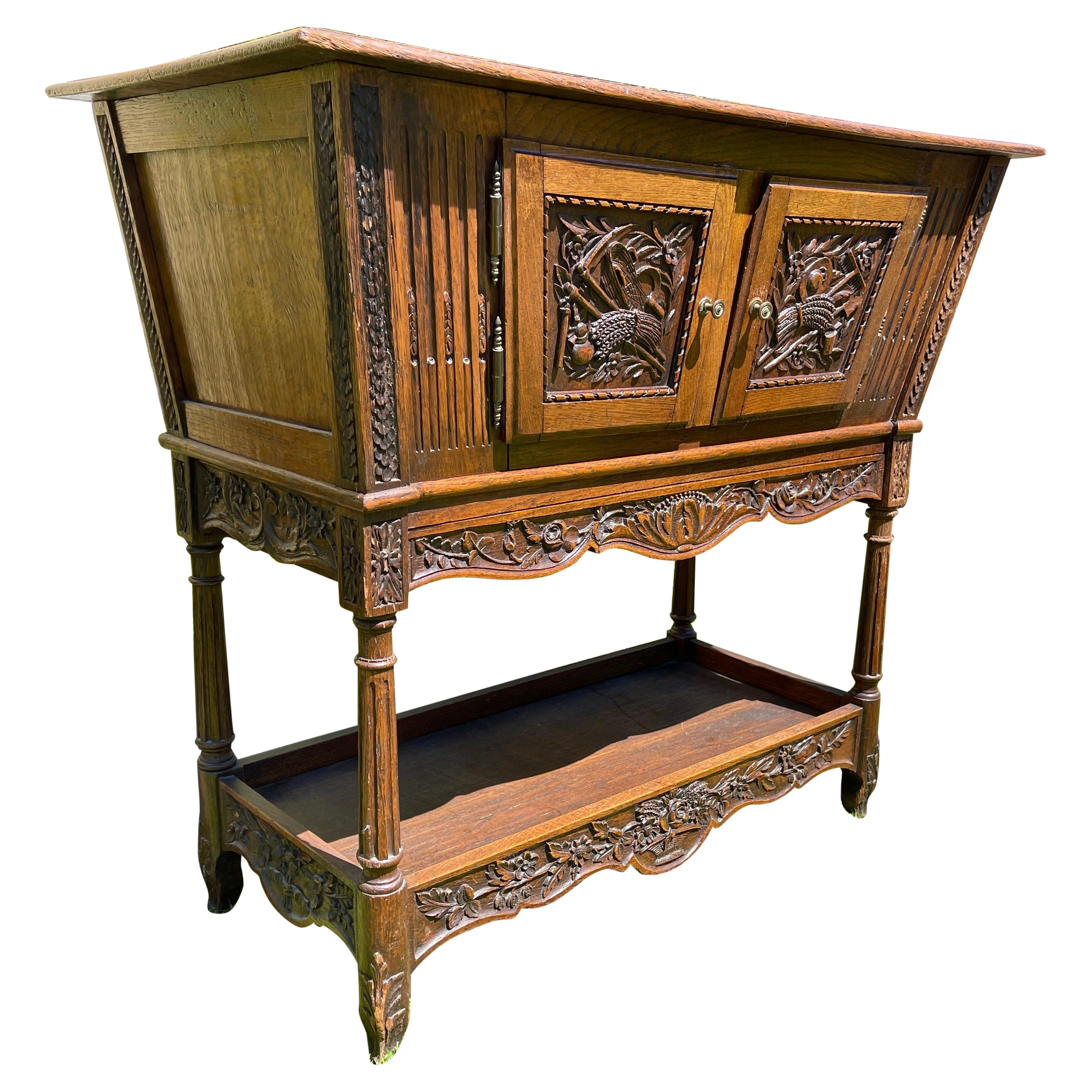 Provencal Style, French Oak Cabinet, 19th Century For Sale