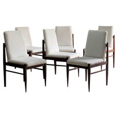 Guiseppe Scapinelli Brazilan Rosewood Dining Chairs Sao Paulo, Brazil 1950s