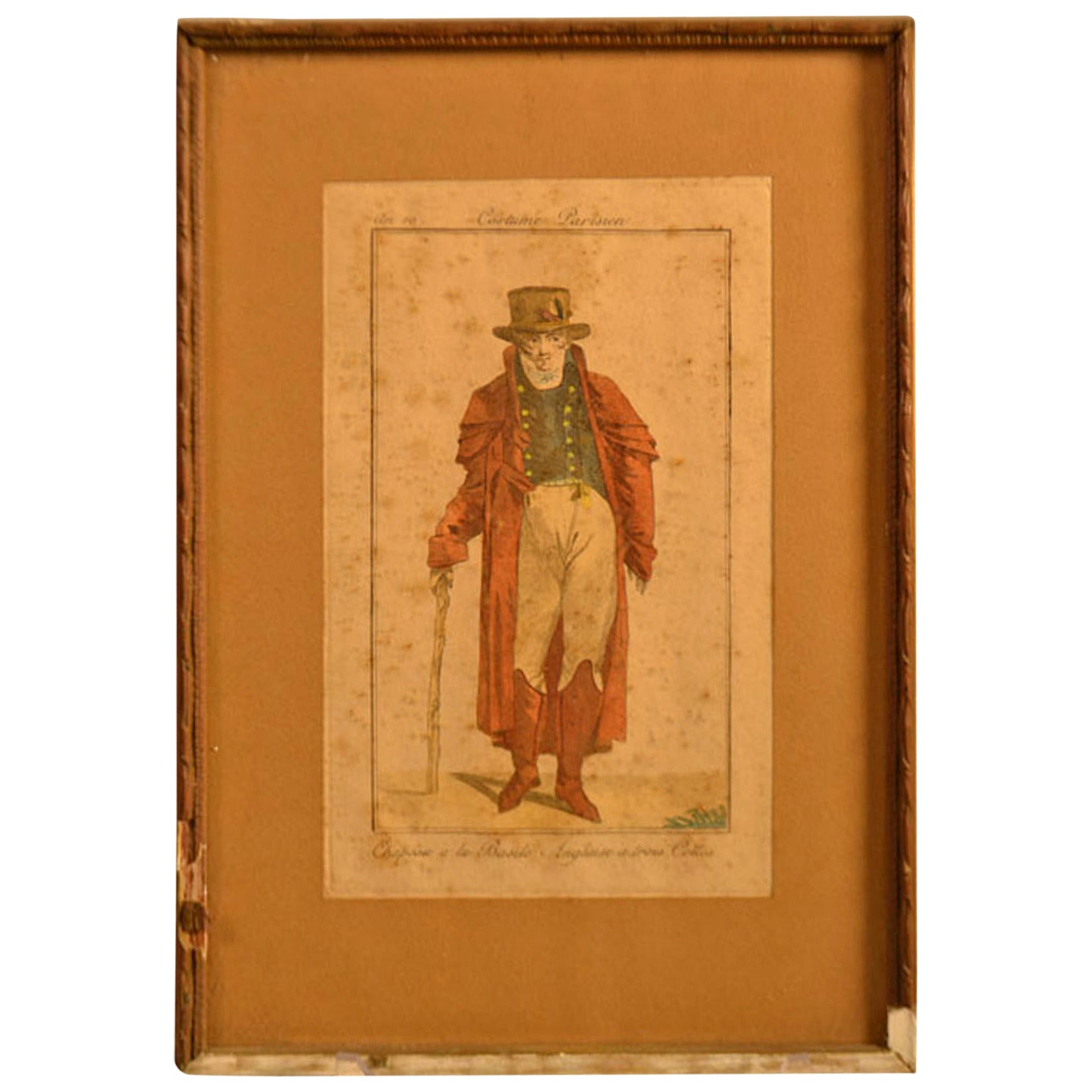 18th Century, Framed Fashion Engraving