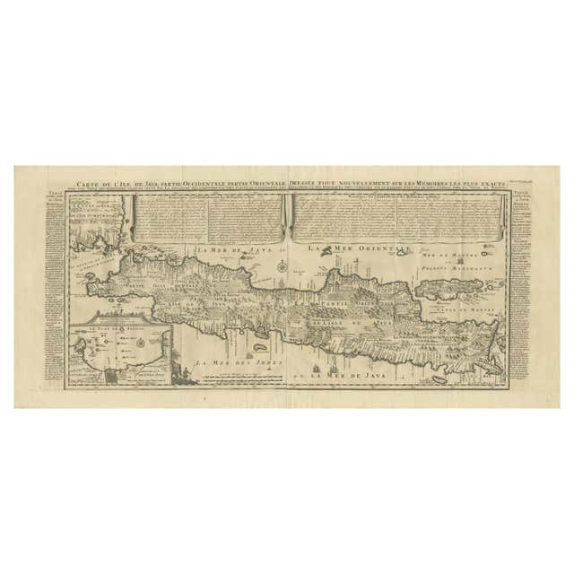 Antique Map of Java 'Indonesia' by Arkstee and Markus (1763) For Sale ...